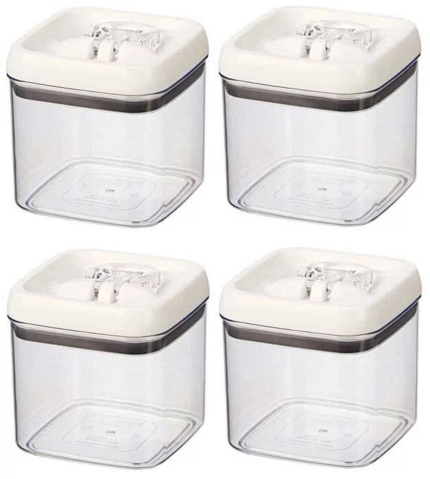 Better Homes & Gardens Canister Pack of 4 - 4.5 Cup Flip-Tite Square Food Storage Container - Wal... | Walmart (US)