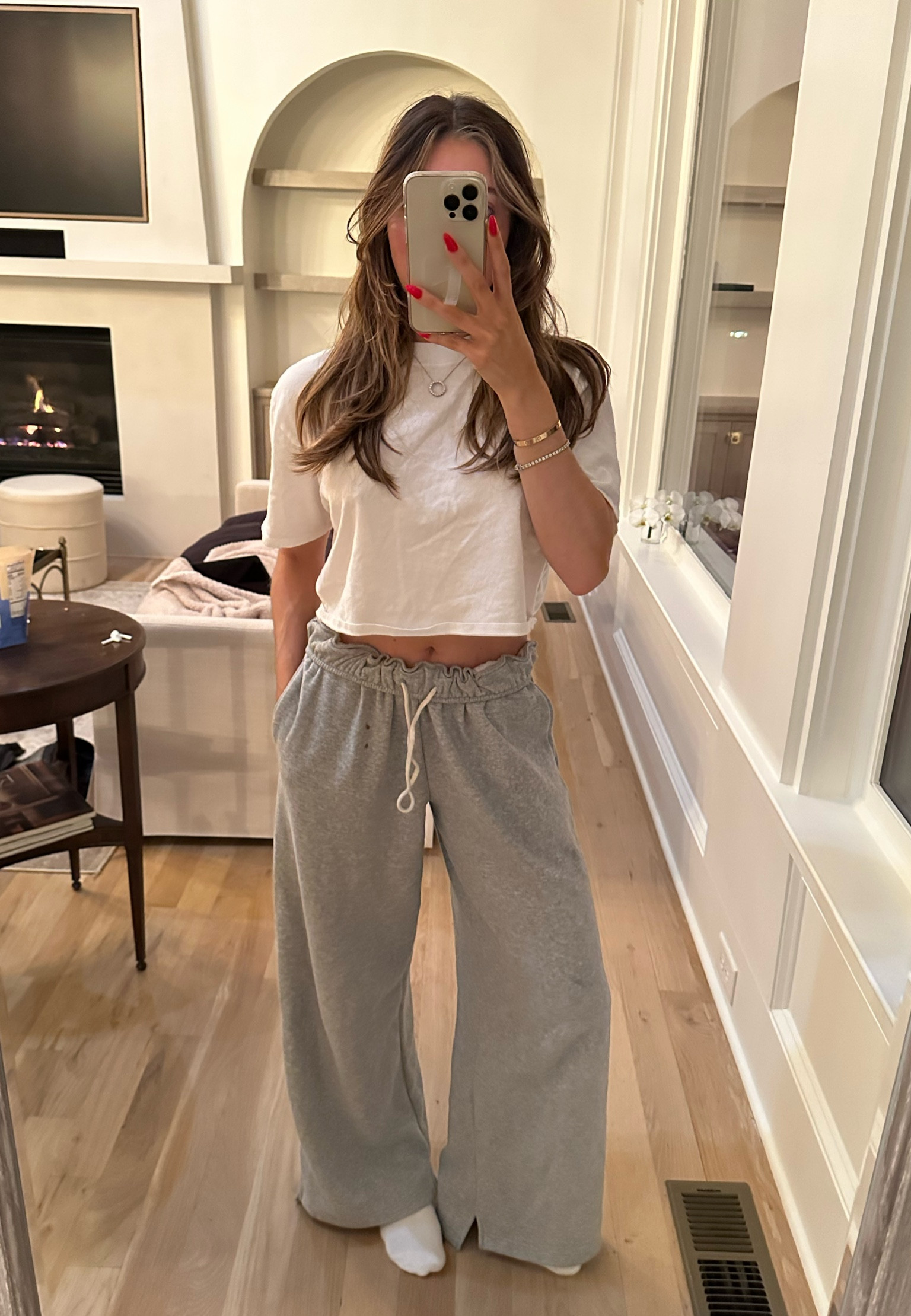 Wide leg sweatpants lounge pants xs 