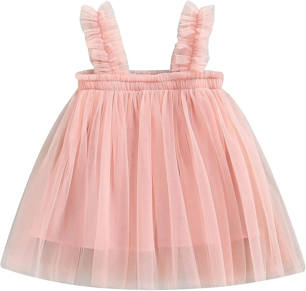 Toddler Baby Girl Tutu Dress Sleeveless Layered Tulle Dress | Amazon (US)