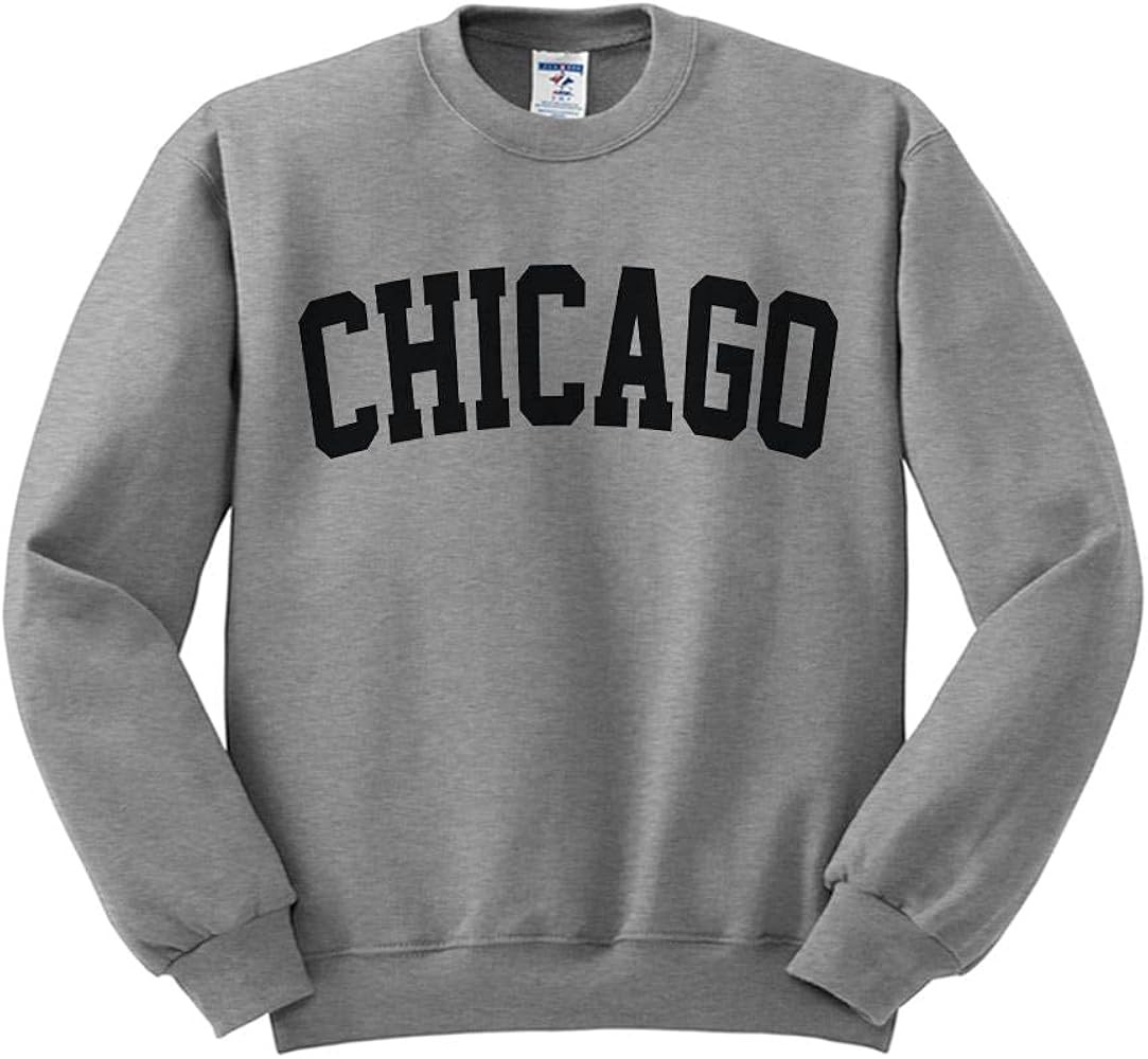 TeesAndTankYou Chicago College Style Sweatshirt Unisex | Amazon (US)