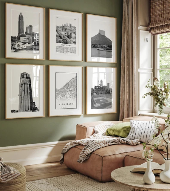 Cleveland City Prints Cleveland Black and White Prints Set of - Etsy | Etsy (US)