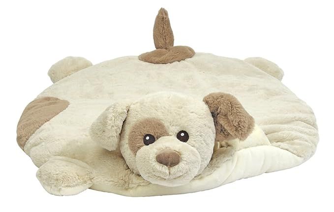 Bearington Baby Lil' Spot Belly Blanket, Beige Puppy Dog Plush Stuffed Animal Tummy Time Play Mat | Amazon (US)
