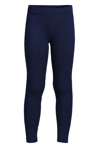 Girls Tough Cotton Ankle Leggings | Lands' End (US)