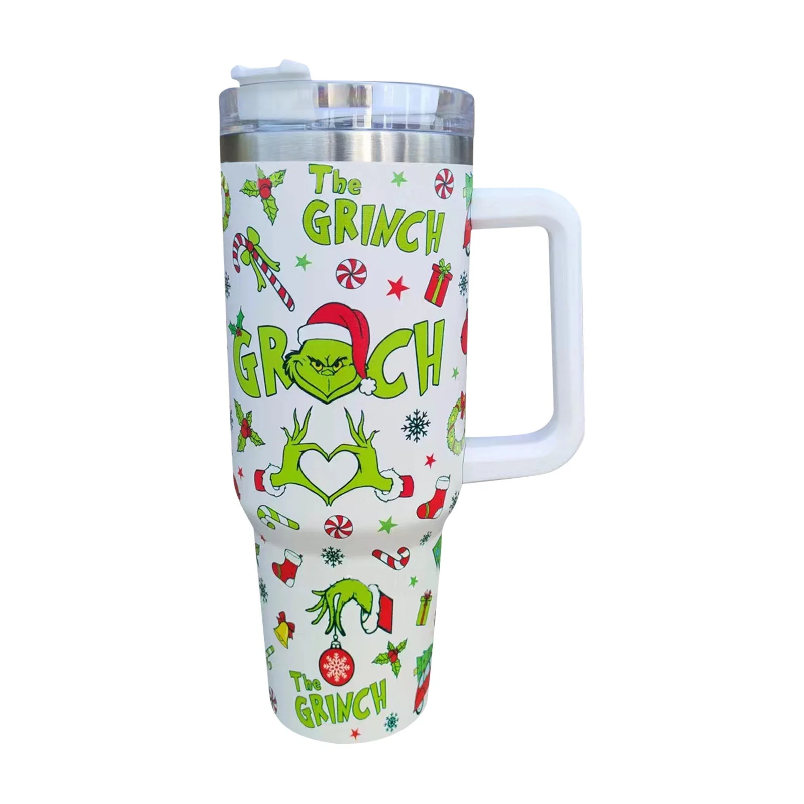 Affordable&nbsp;Christmas Grinch Tumbler With Lid and Straw Stainless Steel 40oz Grinch Tumbler I... | Walmart (US)