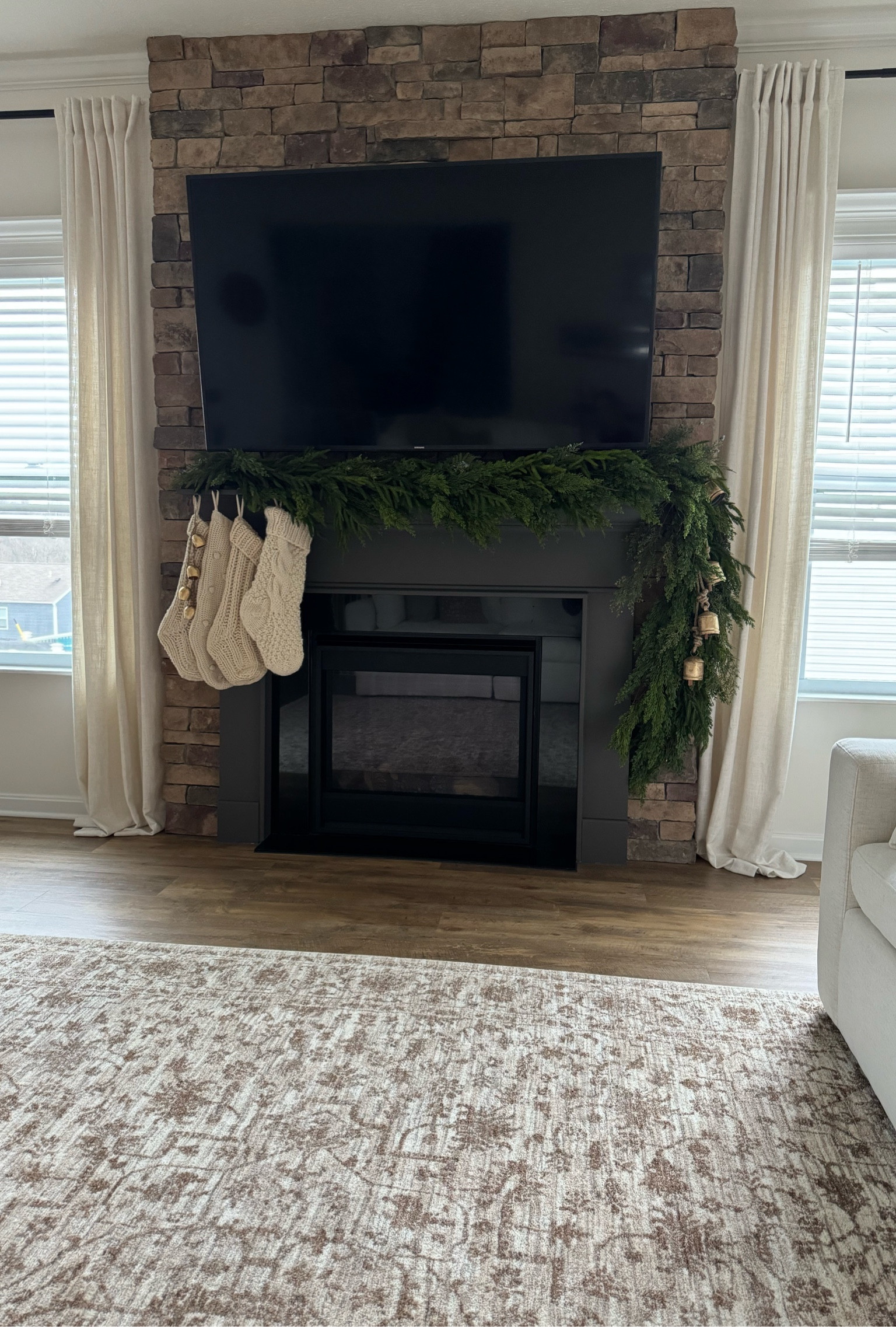 I used 6 total pieces of garland here! 3 or each kind! It’s what I use year after year 😊

#LTKSeasonal #LTKFindsUnder50 #LTKHoliday