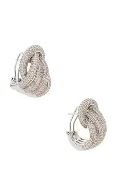 SHASHI Margaux Pave Earring in Silver from Revolve.com | Revolve Clothing (Global)