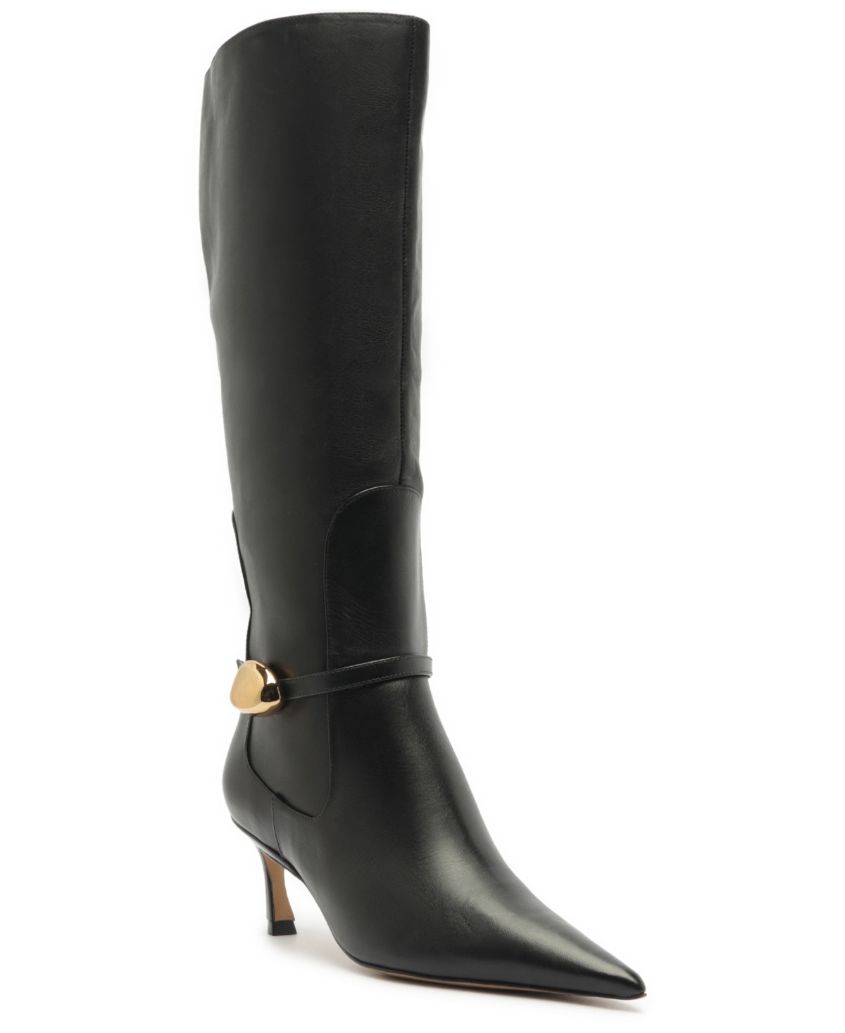 Arezzo Women's Farrah Low Stiletto Heel Boots - Black | Macy's
