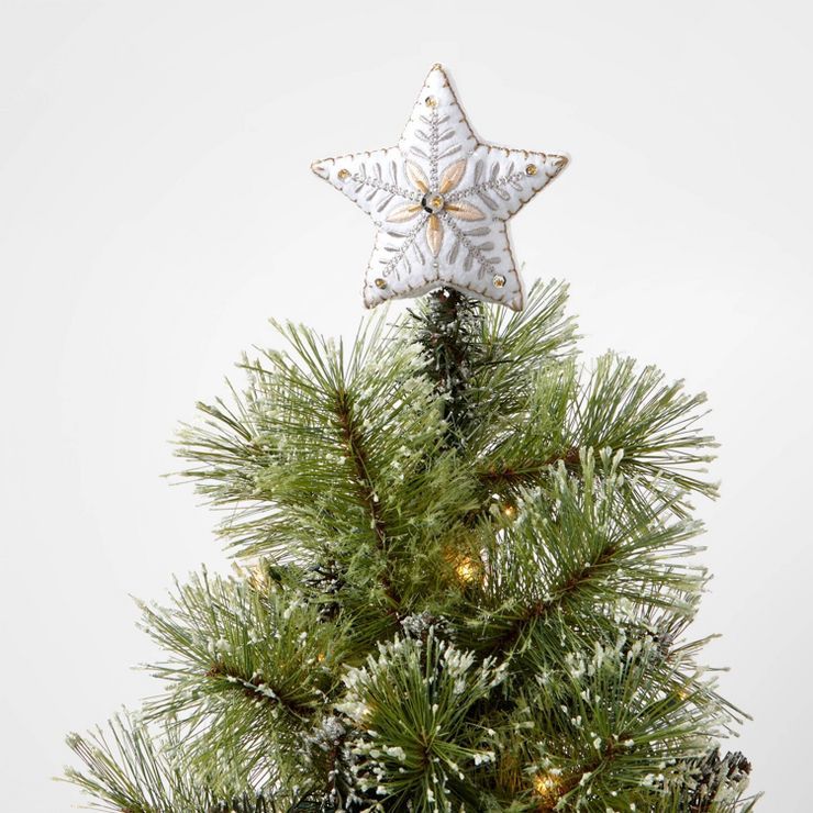 Fabric Star Tree Topper White - Wondershop&#8482; | Target