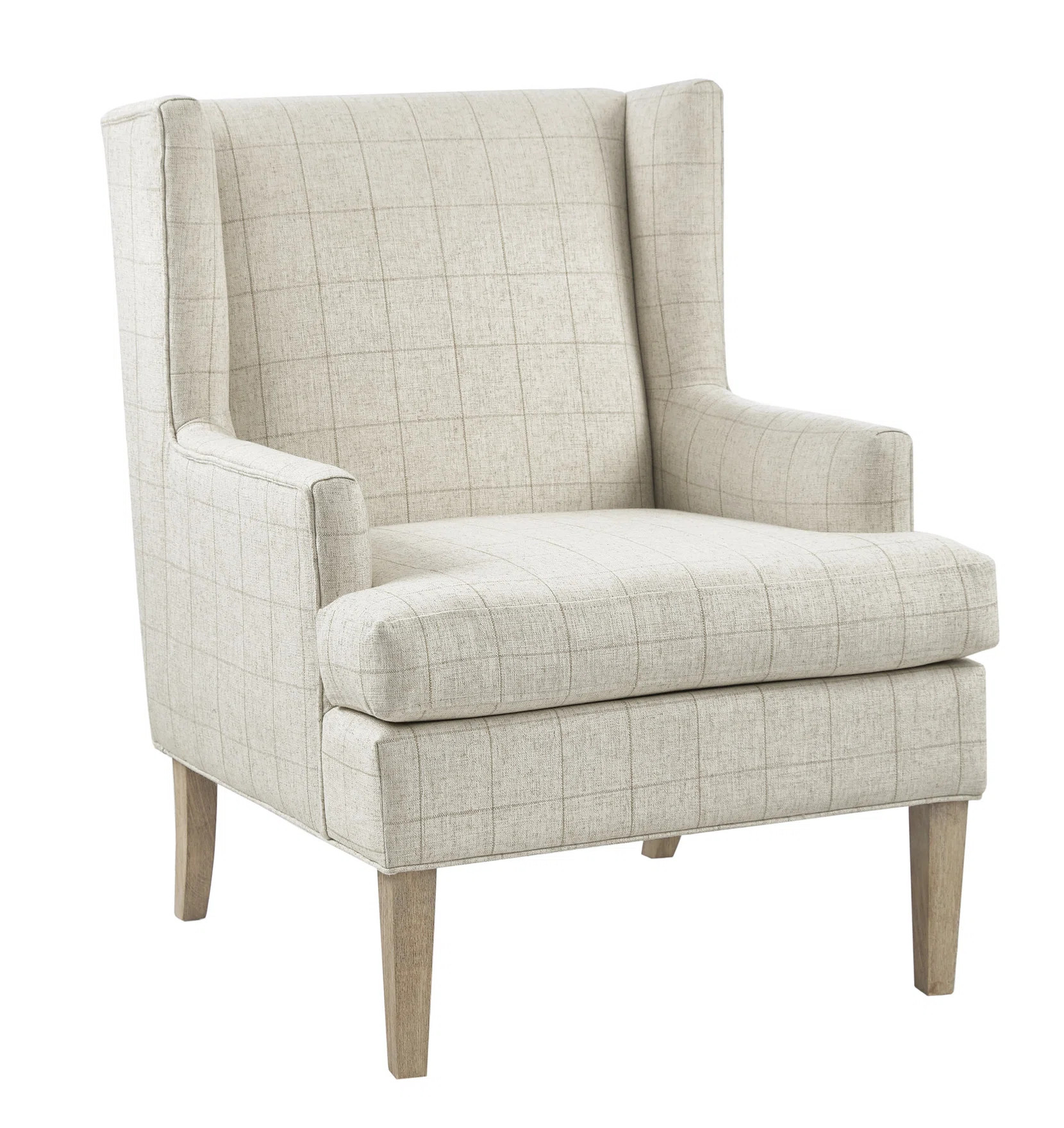 Decker Plaid Wingback Armchair | Wayfair North America