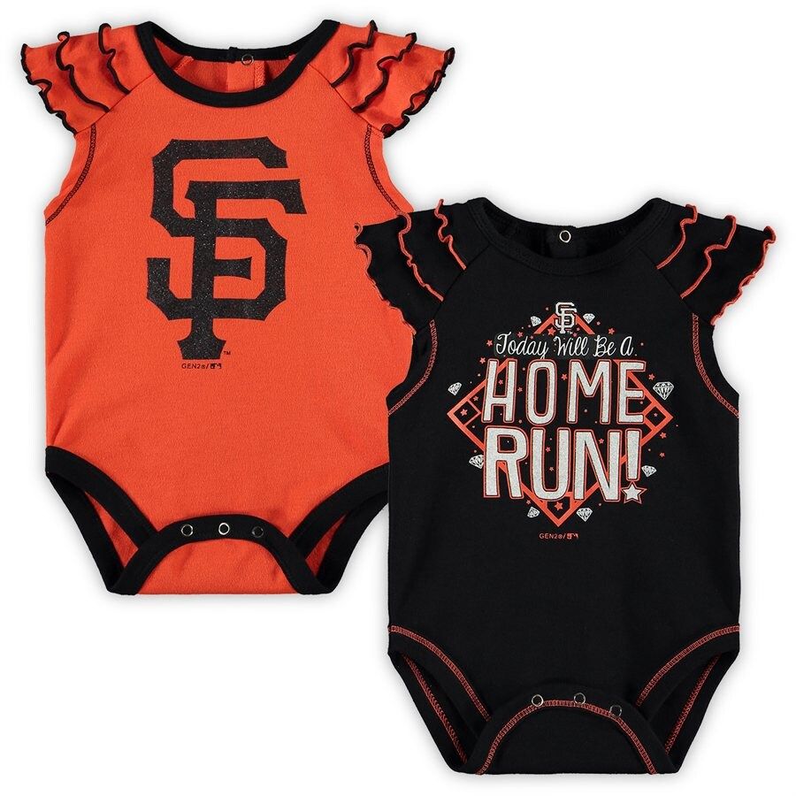 San Francisco Giants Newborn & Infant Shining All-Star 2-Pack Bodysuit Set - Orange/Black | Fanatics