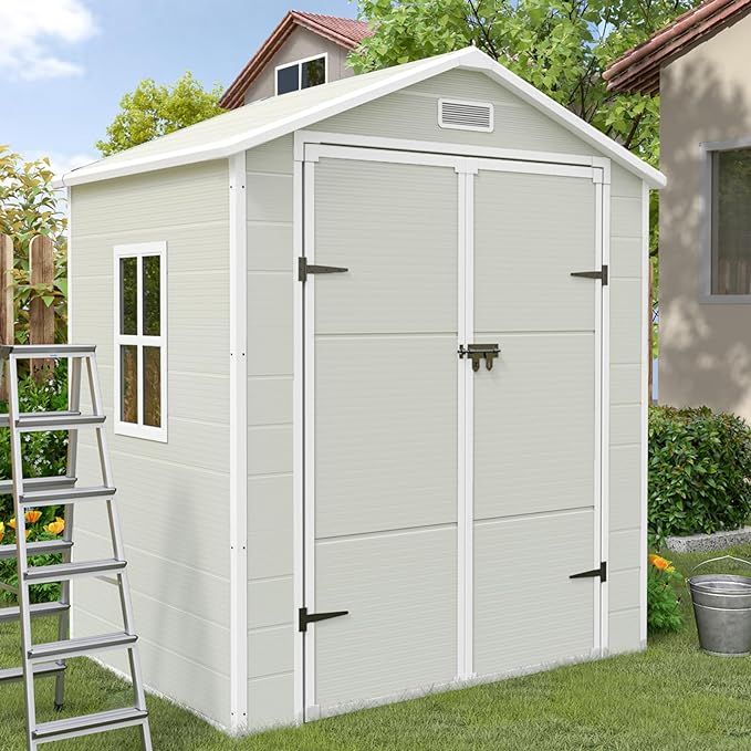 UDPATIO Outdoor Storage Shed 6x4.5 FT, Resin Outside Sheds & Outdoor Storage Plastic for Trash Ca... | Amazon (US)