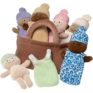 Basket of Babies Creative Minds Plush Dolls, Soft Baby Dolls Set, 6 Piece Set for All Ages | Amazon (US)