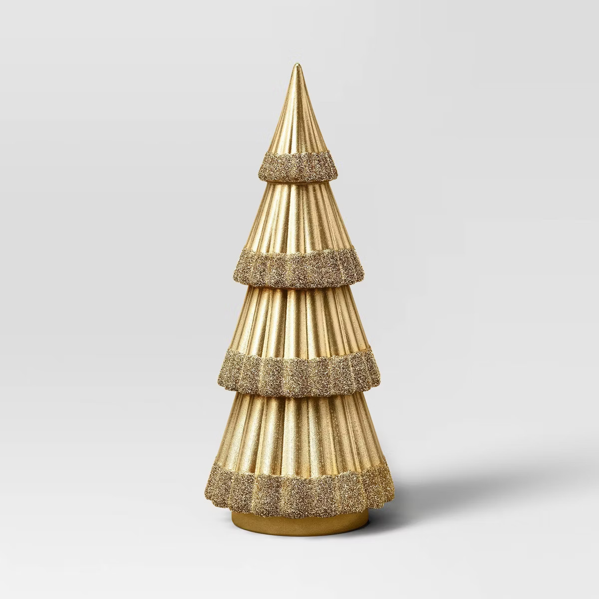 12" Christmas Gold Tree Foil and Glittered Trim - Wondershop™ | Target