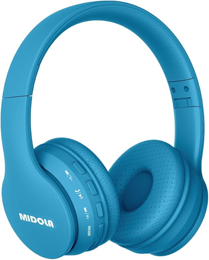 MIDOLA Kids Headphones Bluetooth 5.3 Wireless 60H Play Time Volume Limit 85/110dB Over Ear Foldab... | Amazon (US)