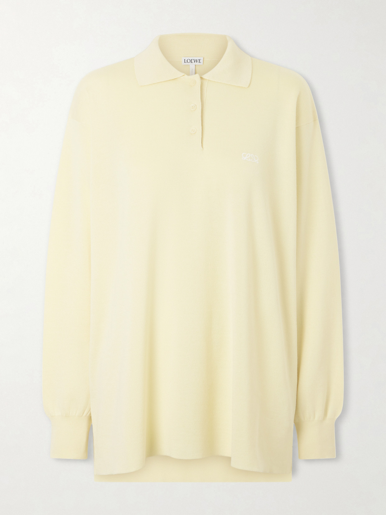 LOEWE - Cashmere And Silk-blend Polo Shirt - Yellow | NET-A-PORTER (US)
