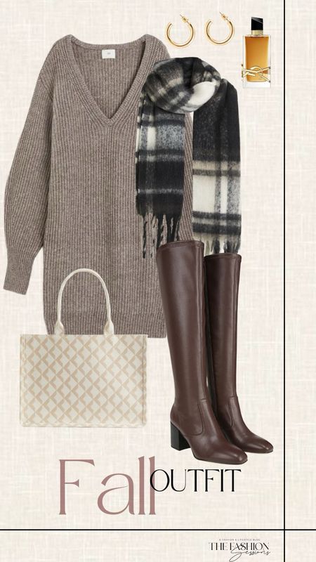 Fall Outfit | Rib-knit Dress | Brown Boots | Neutrals | 

#LTKSeasonal #LTKHoliday #LTKstyletip