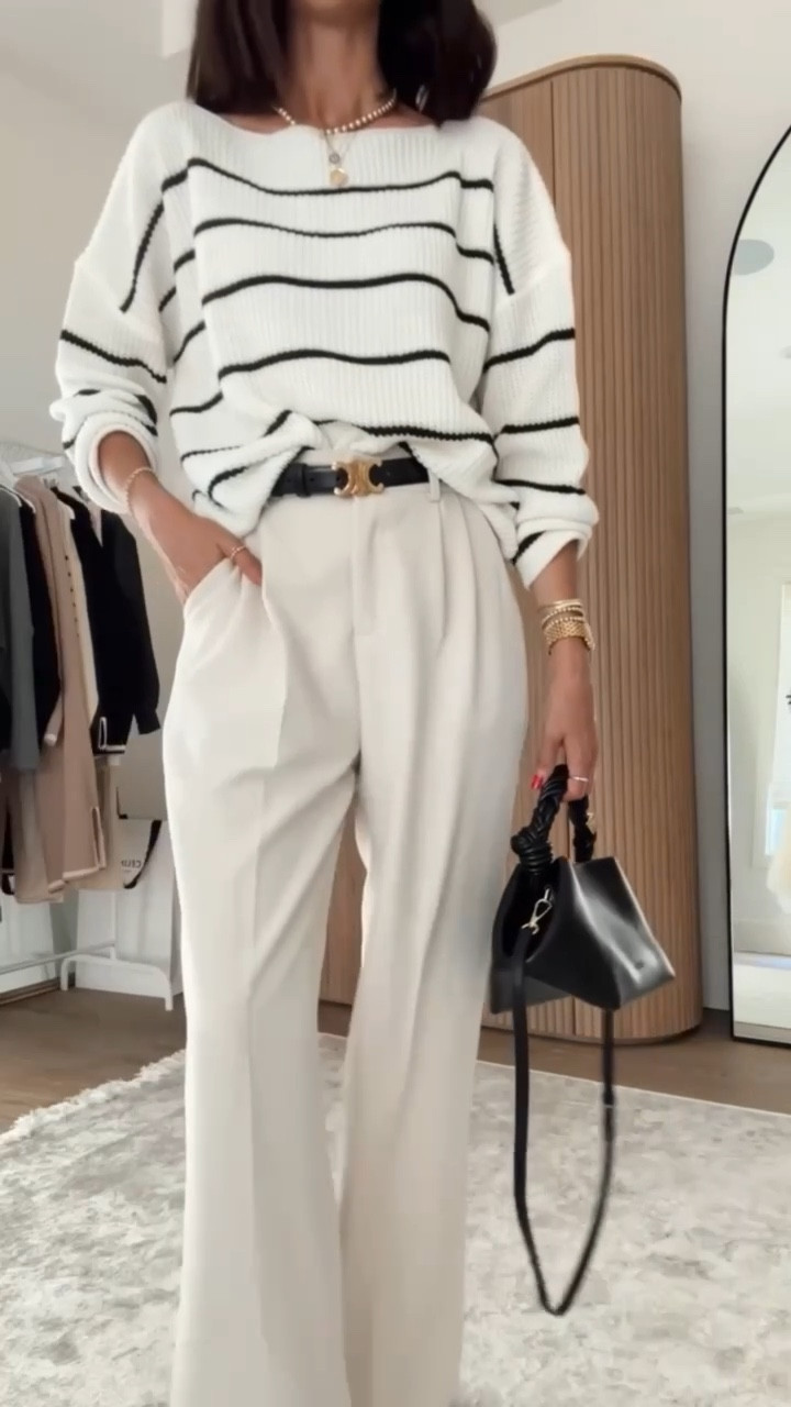 Wearing vs. styling ✨ I’m just shy of 5-7” wearing the size small striped pullover and XS trouser pants xx 
StylinByAylin, Aylin #amazon #amazonmusthave #nordstrom #ootd #outfitidea

#LTKootd #LTKOver40 #LTKgrwm