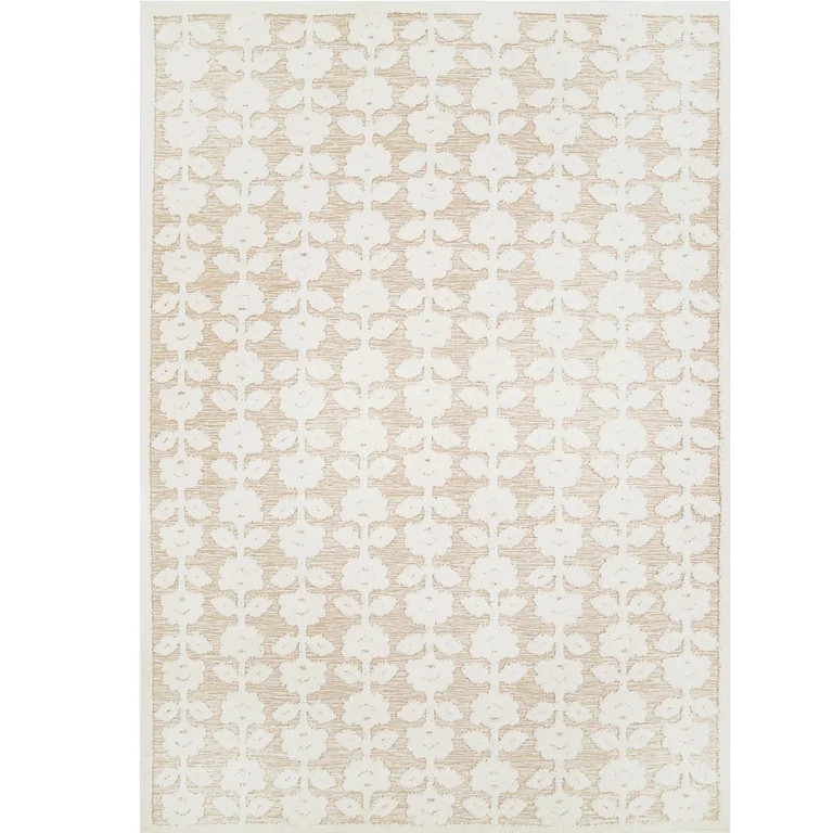 My Texas House Poppy 2' x 3' Driftwood Floral Indoor/Outdoor Area Rug | Walmart (US)