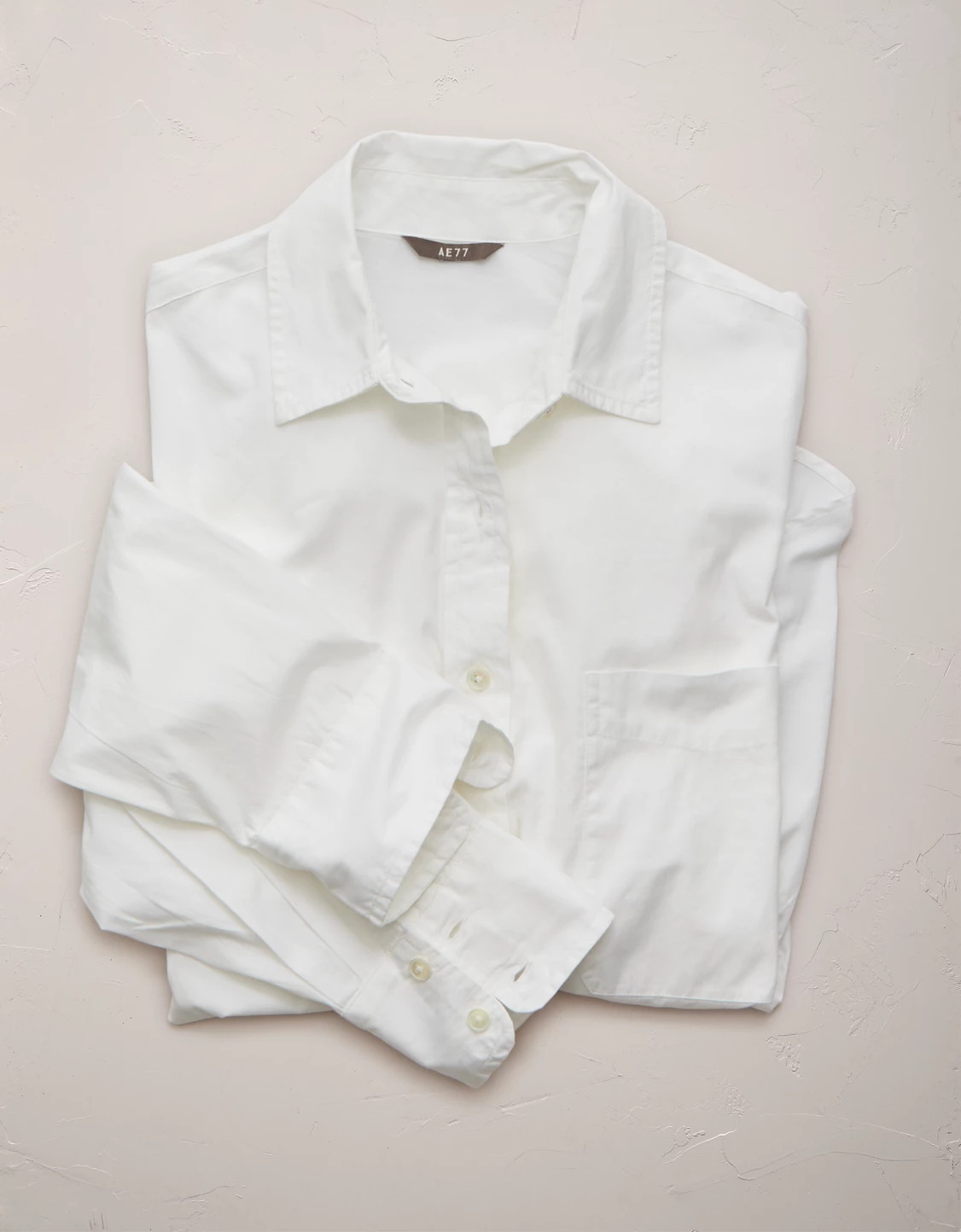 AE77 Premium Oversized Poplin Button-Up Shirt | American Eagle Outfitters (US & CA)