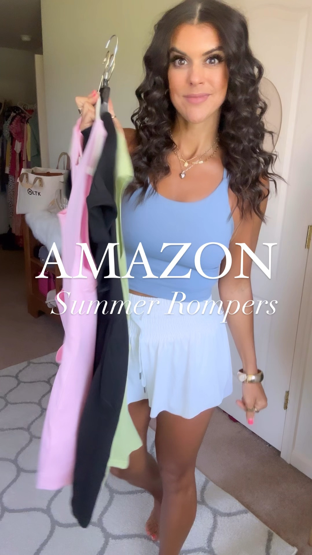 Amazon summer rompers! Sized up to a medium in all 

#LTKFindsUnder100 #LTKSeasonal #LTKStyleTip