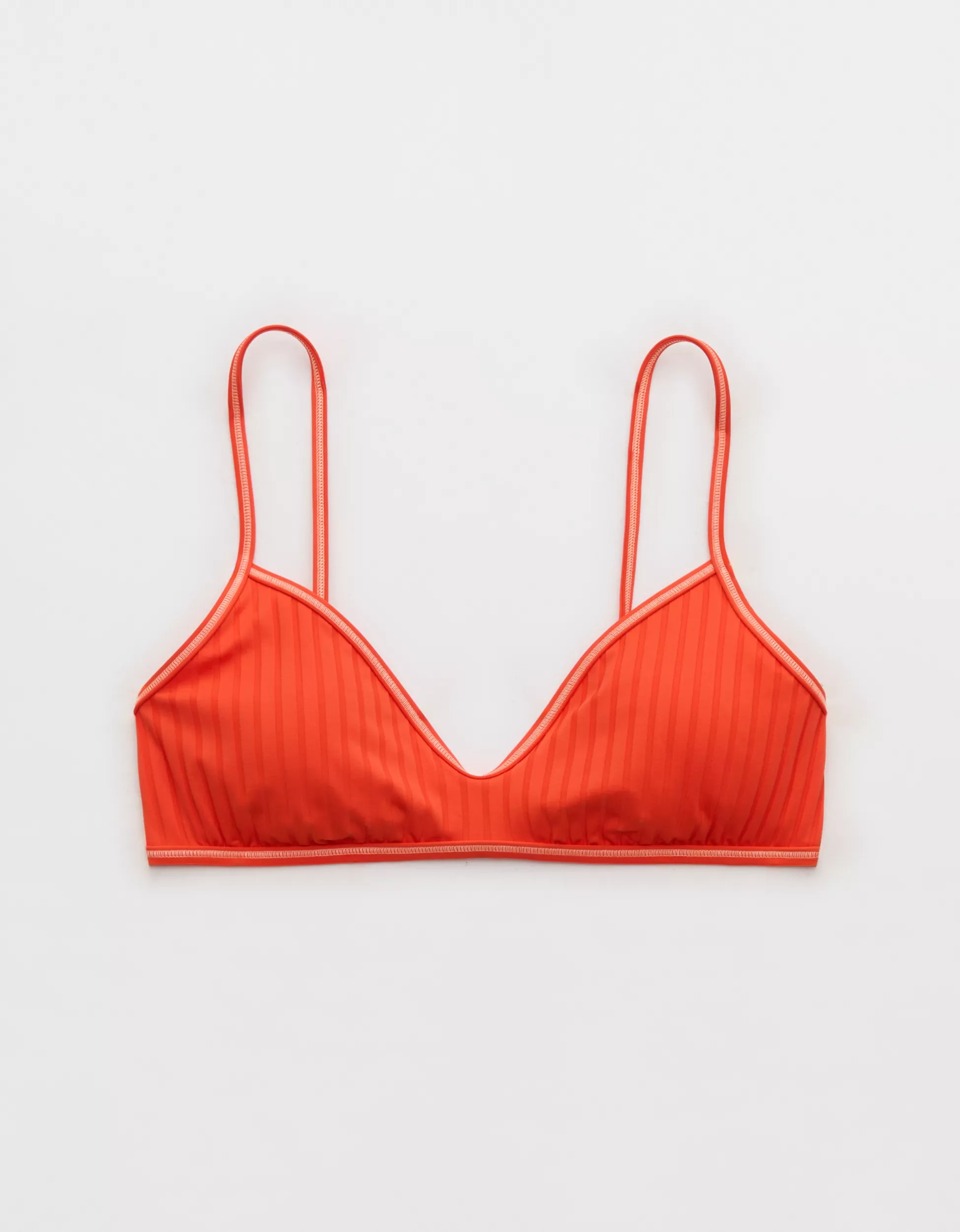 Aerie Skinny Strap Voop Ribbed Bikini Top | Aerie