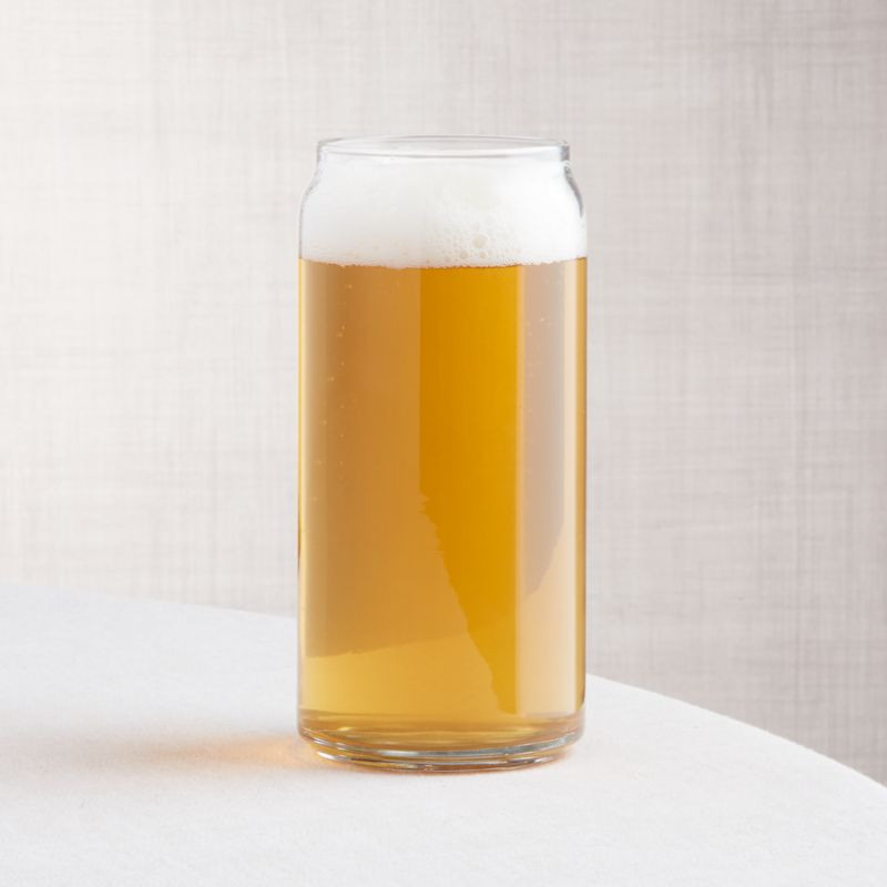 Beer Can-Shaped Glass 21-Oz. + Reviews | Crate & Barrel | Crate & Barrel