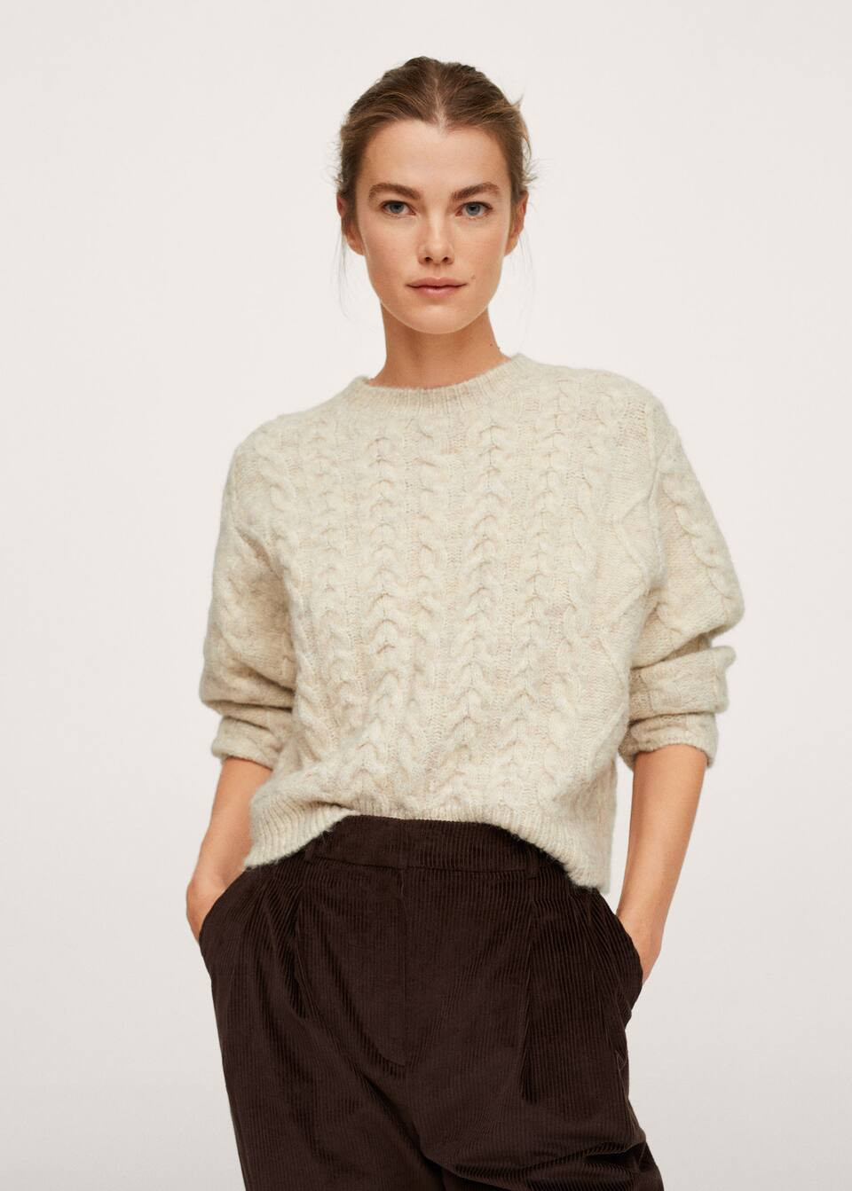 Removable babydoll collar sweater | MANGO (US)