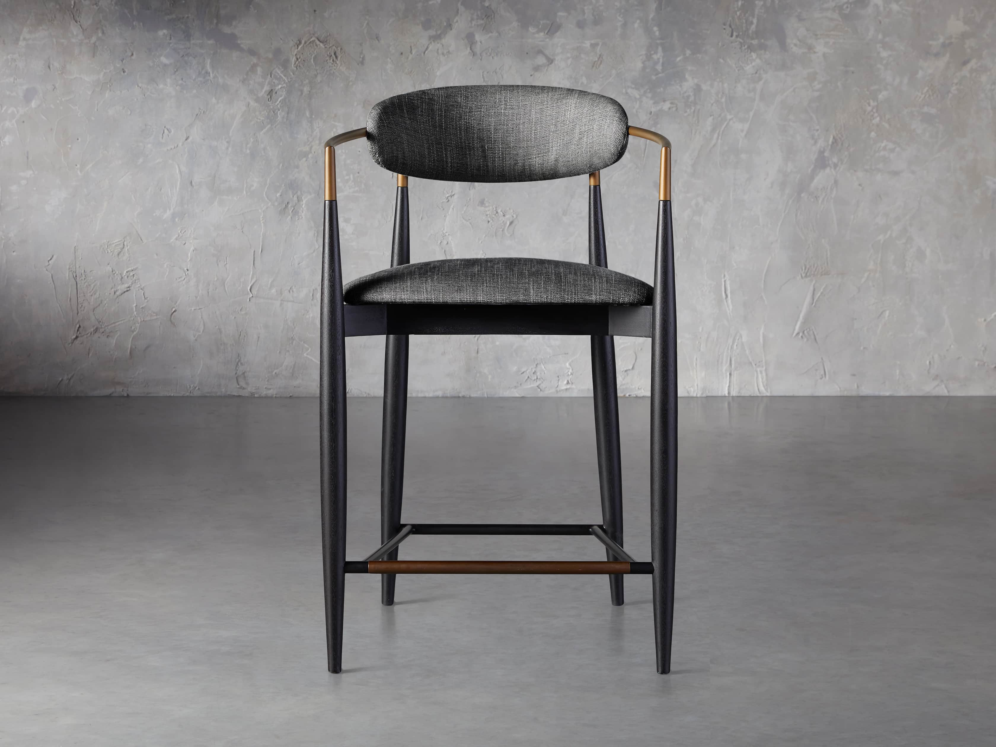 Jagger Counter Stool in Cary Black | Arhaus