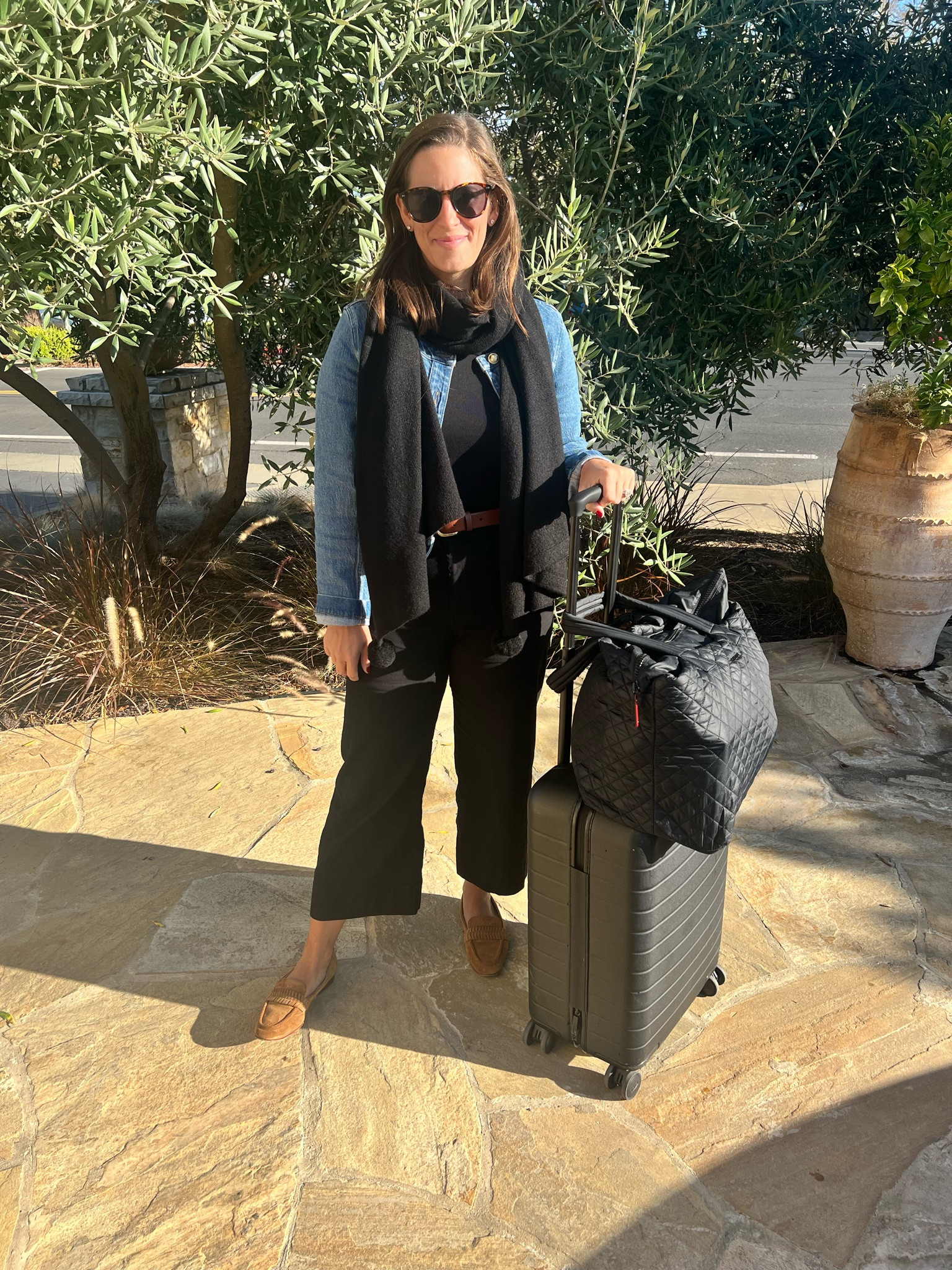 Some travel faves! The Sh*t That I knit Pardy wrap- you can use code JENNAD25 for $25 off your order at STIK! The MZ Wallace tote bag and Anthropologie Colette pants! My bag is the medium size and it’s a Mary Poppins bag that fits everything! 

#LTKSeasonal #LTKtravel #LTKitbag