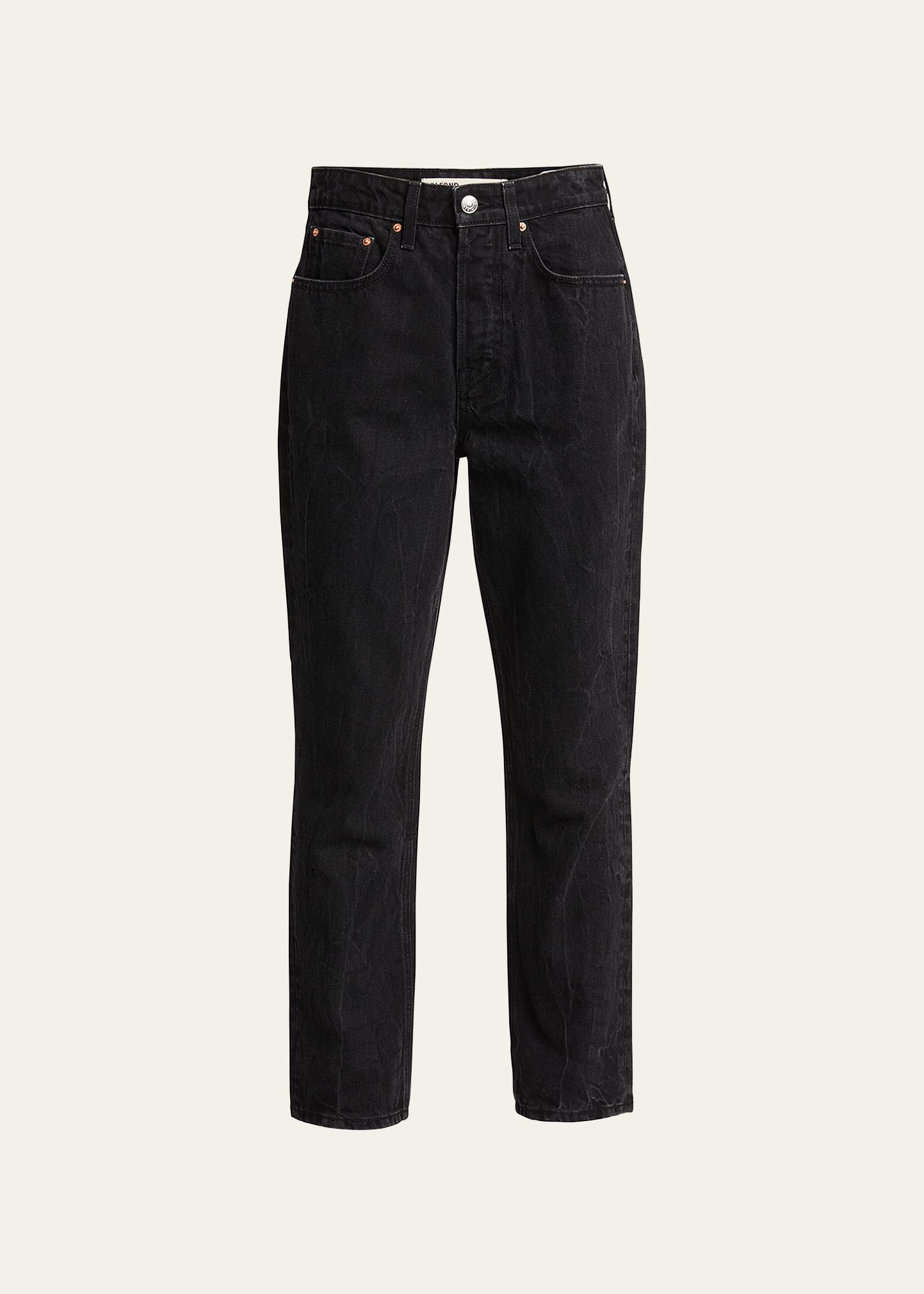 GRLFRND Karolina High-Rise Straight Crop Jeans | Bergdorf Goodman