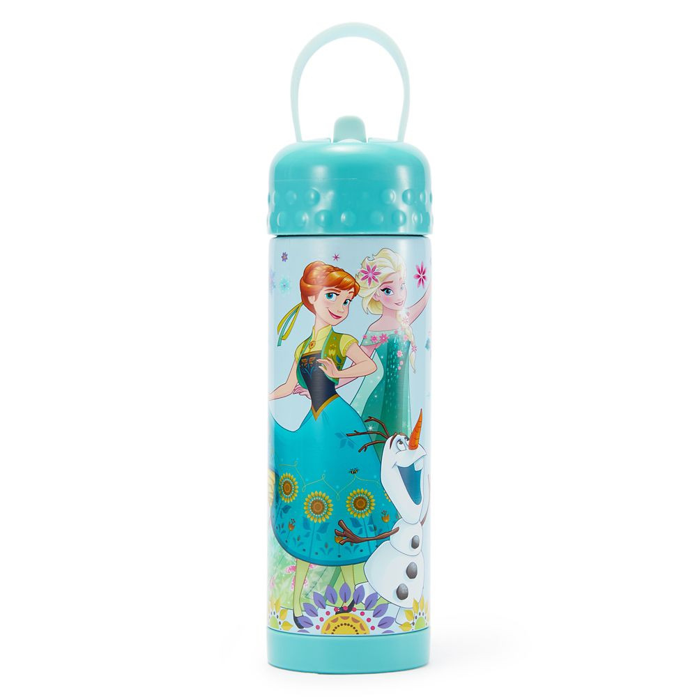 Frozen 16 oz. Stainless Steel Water Bottle with Built-In Straw | Disney Store