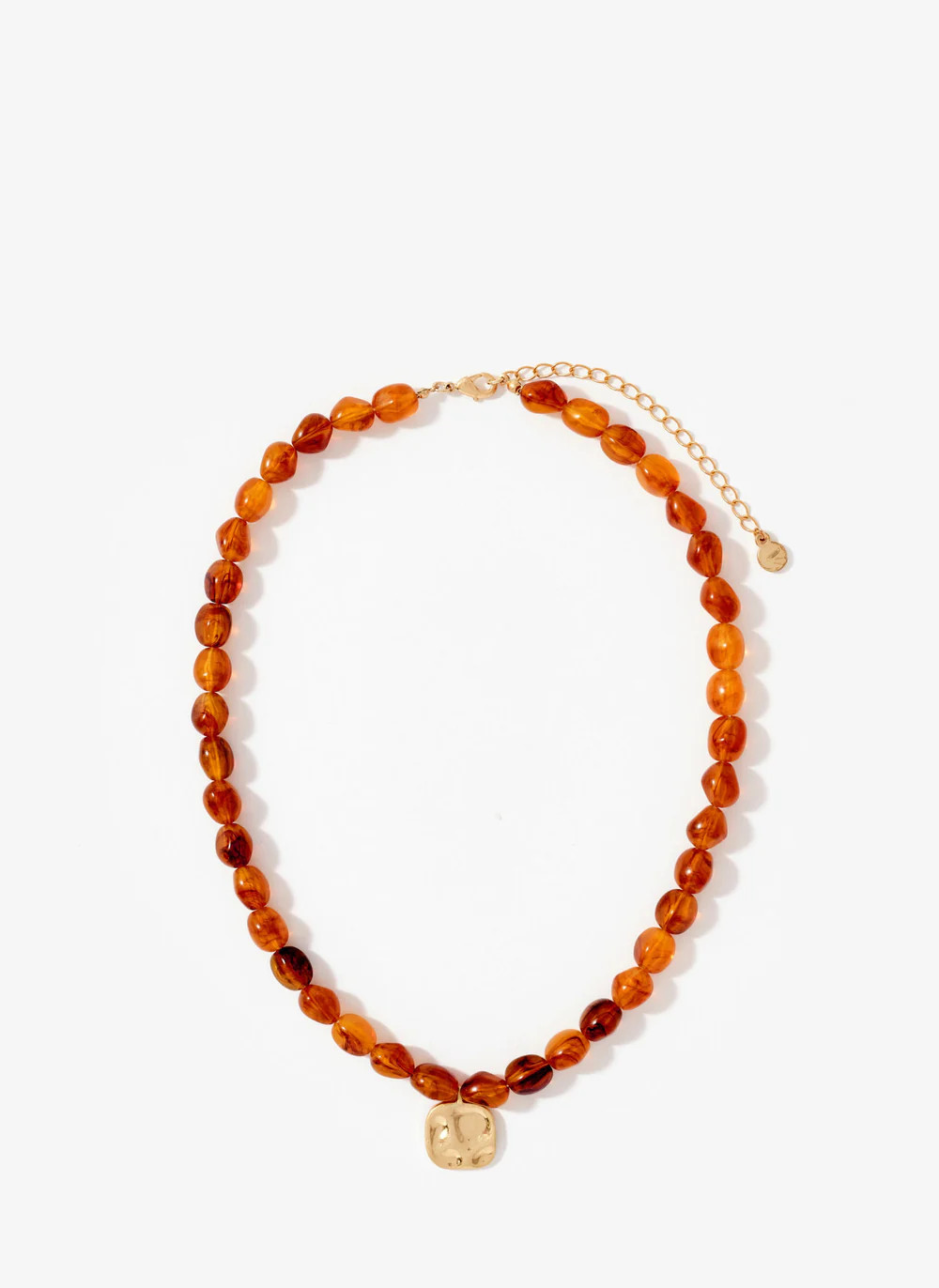 Amber Beaded Charm Necklace | Mint Velvet