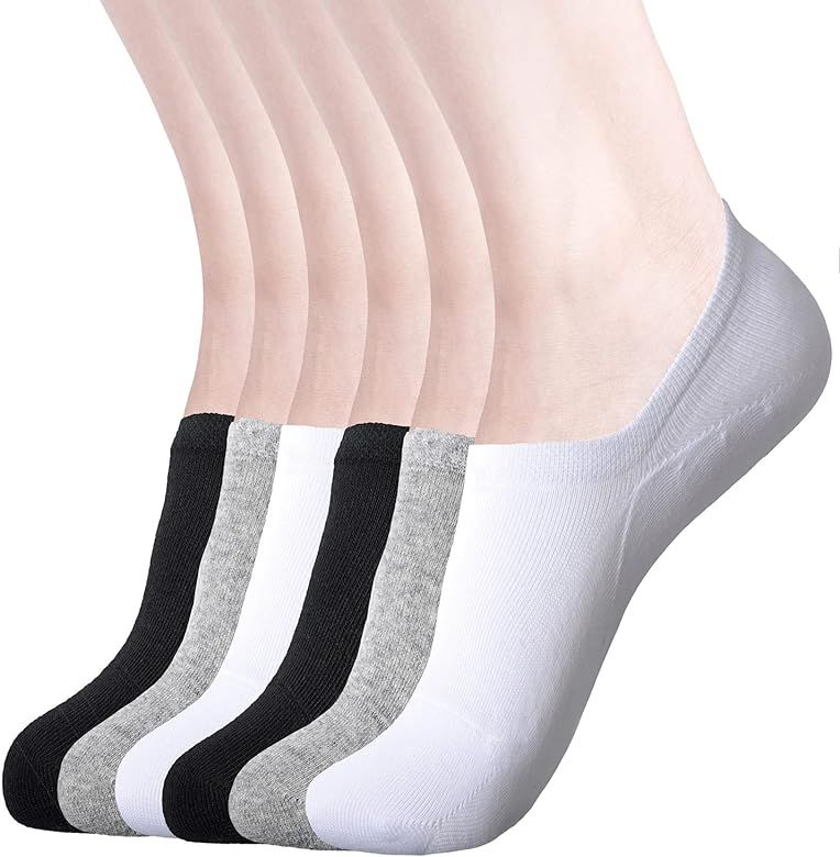 DIBAOLONG Womens No Show Socks Non Slip Flat Boat Line Low Cut Socks ( 6-12 Packs ) | Amazon (US)