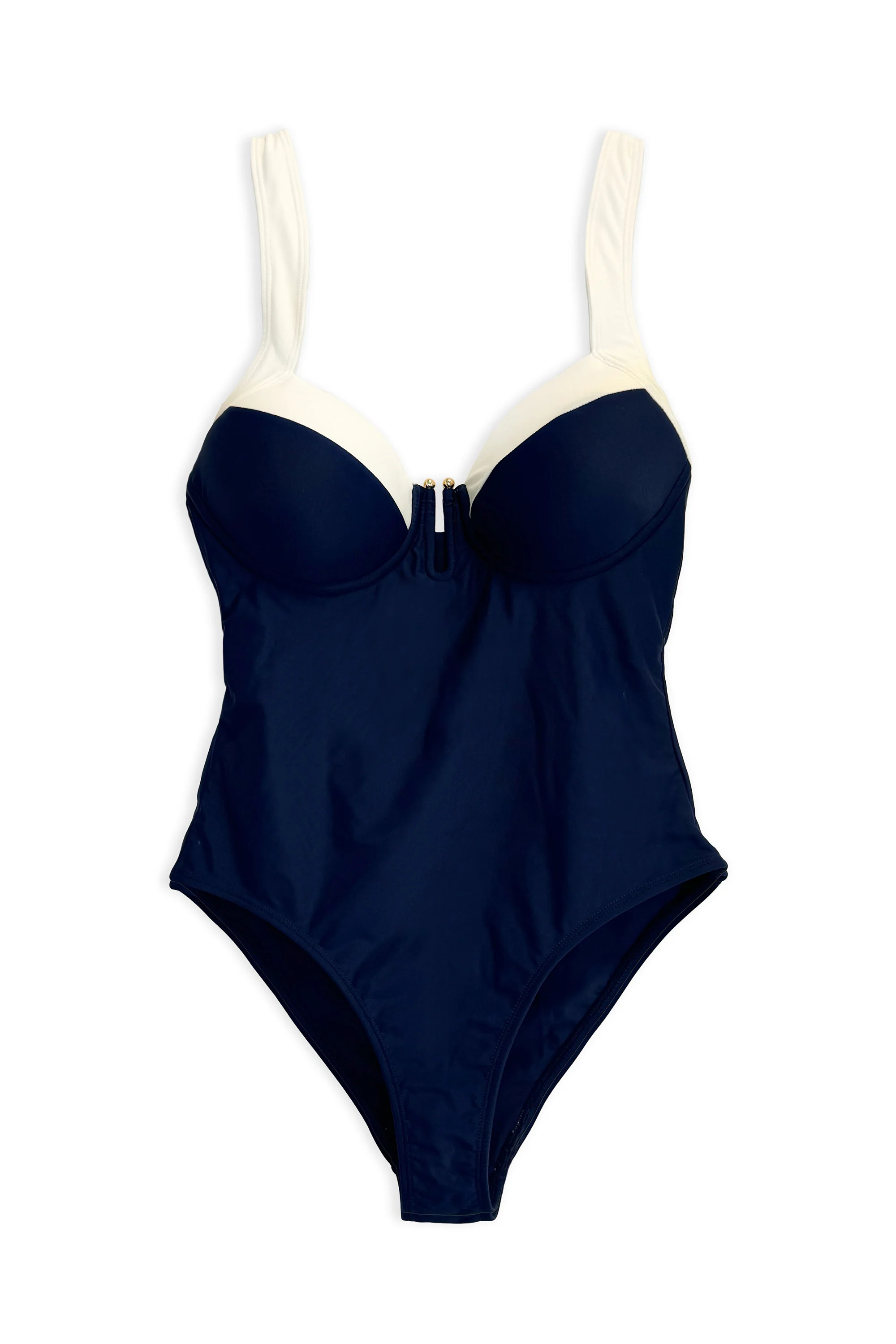 The Vesper One Piece Maillot | Navy/Cream | southern saint
