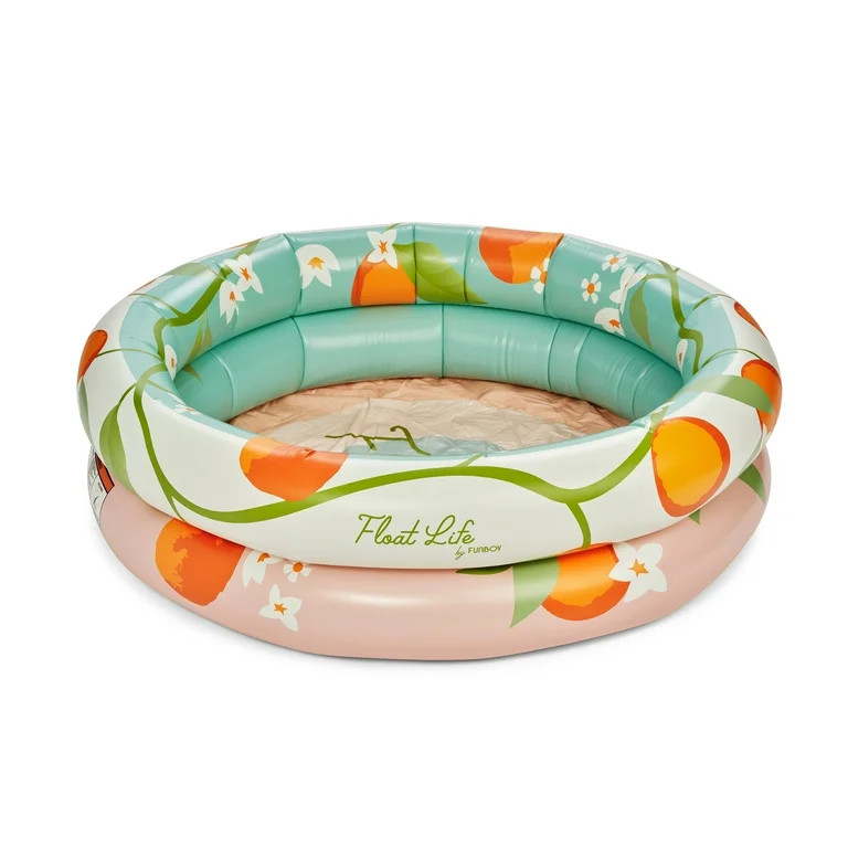 Float Life by Funboy Orange Blossom Inflatable Round 2-Ring Pool, 48'' Diameter, Children Ages 6+ | Walmart (US)