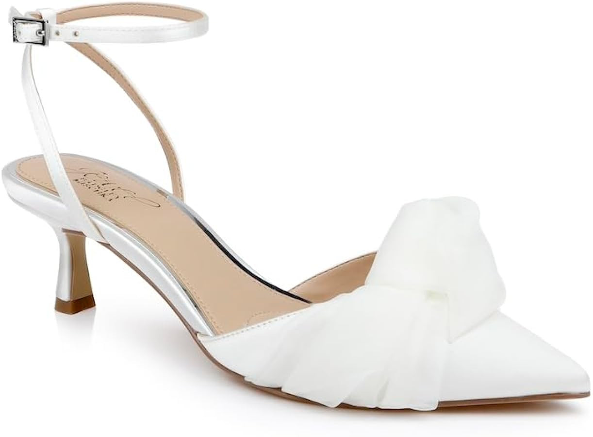 Jewel Badgley Mischka Favor Pointed Toe Kitten Heels | Amazon (US)