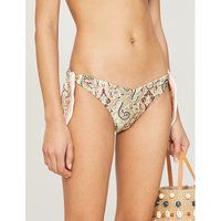 Paisley patterned mid-rise bikini briefs | Selfridges