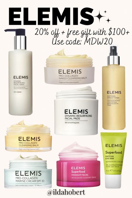 Elemis — 20% off + free 7-piece gift with $100+! Use code MDW20

Skincare, beauty, toner, moisturizer

#LTKSaleAlert #LTKBeauty #LTKFindsUnder100