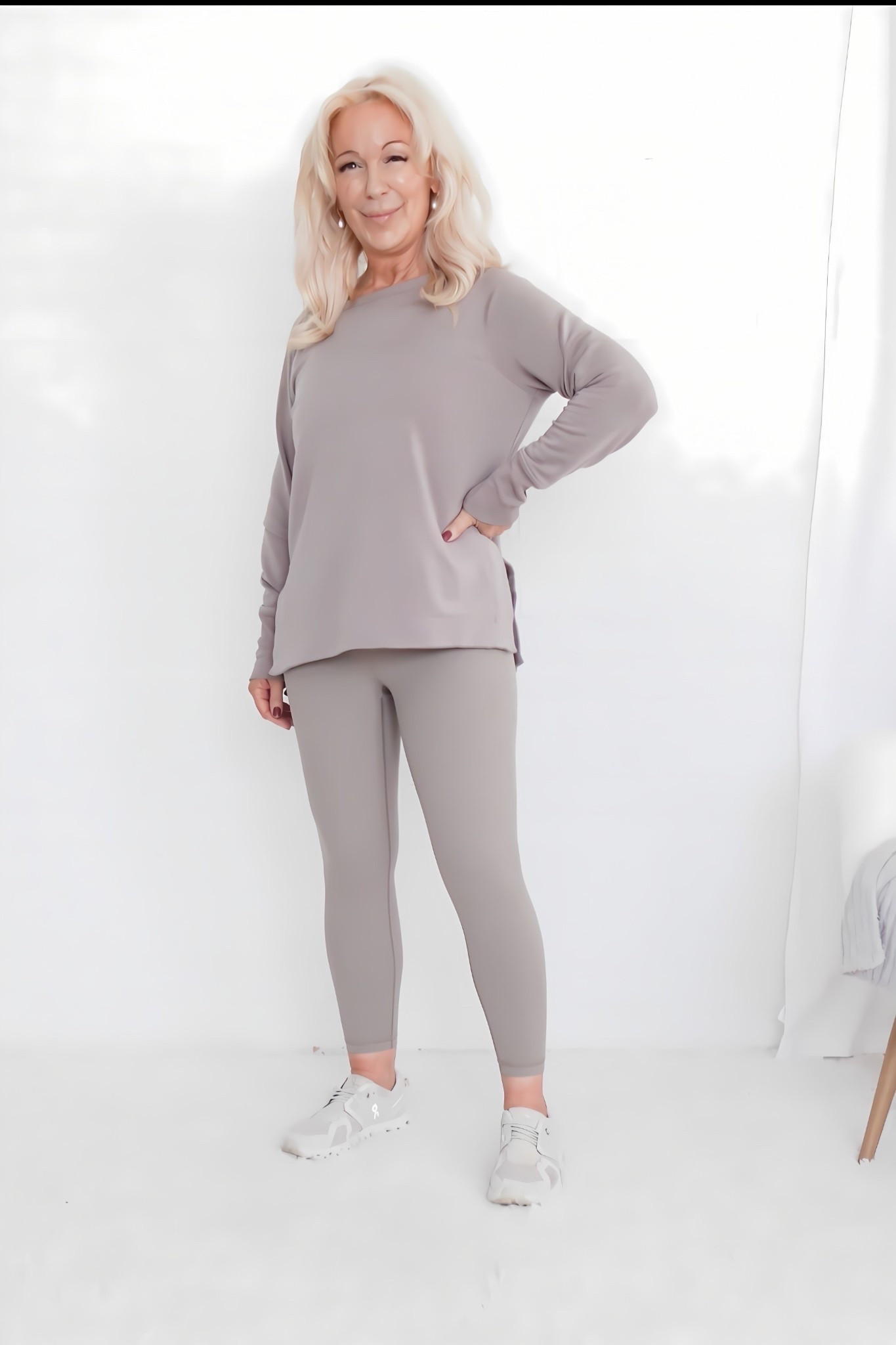 Neutral workout clothing - pullover is very soft!

#LTKselfcare #LTKActive #LTKfitnessgoals