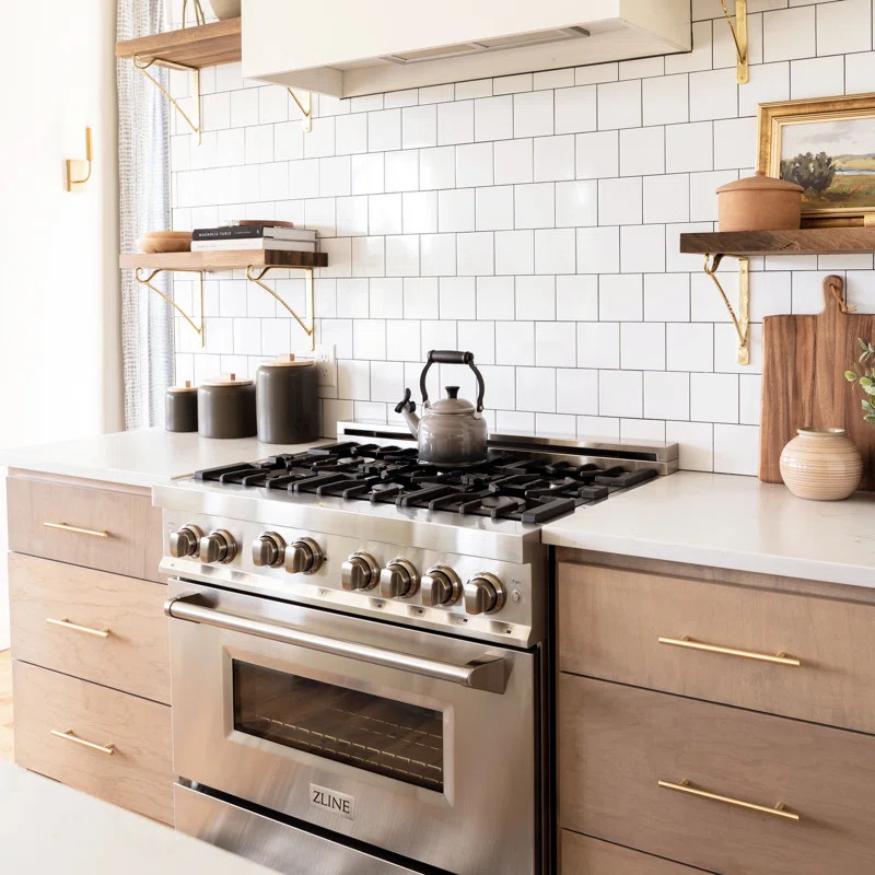 DuraSnow 36" 4.6 cu ft. Freestanding Gas Range | Wayfair North America