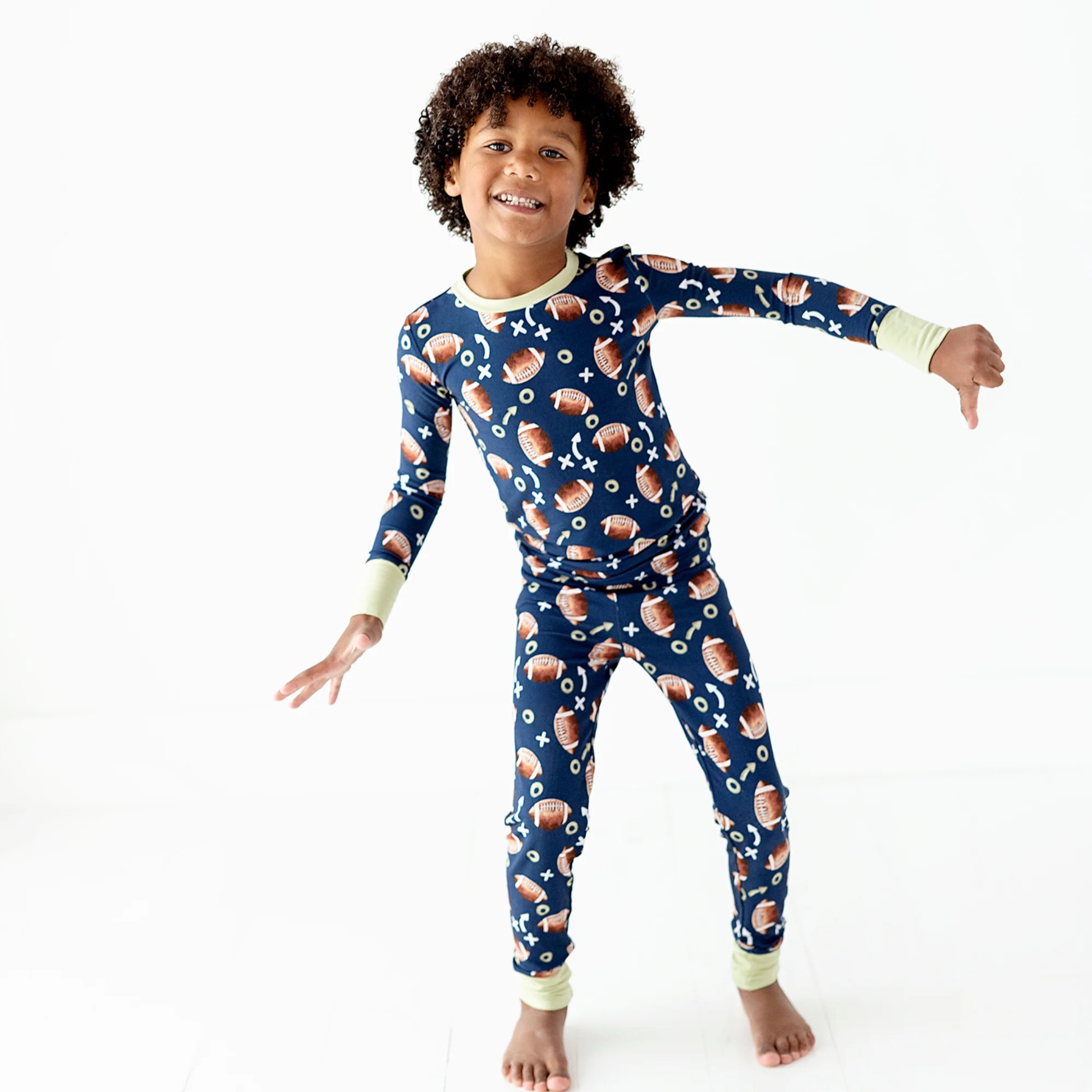 Clear Eyes, Full Hearts, Lets Snooze Football Toddler/Big Kid Pajamas | Kiki + Lulu