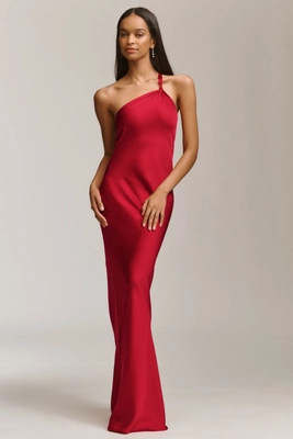 Norma Kamali One-Shoulder Bias Maxi Dress | Anthropologie (US)