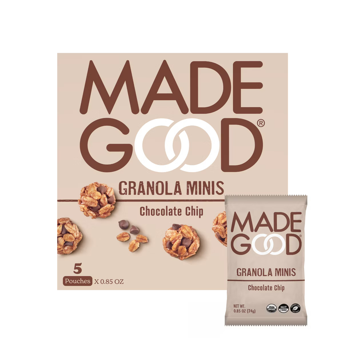 MadeGood Chocolate Chip Granola Mini's - 5pk | Target