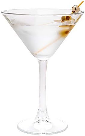 Cascata 8 Ounce Martini Glasses, Set Of 6 Tempered Martini Glass Set - All-Purpose, Chip-Resistan... | Amazon (US)