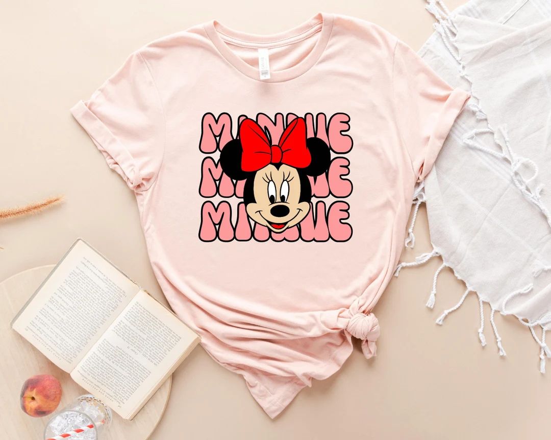 Minnie Mouse Shirt, Disney Trip Shirt, Cute Disney World Shirt, Minnie Head Shirt, Magic Kingdom ... | Etsy (US)