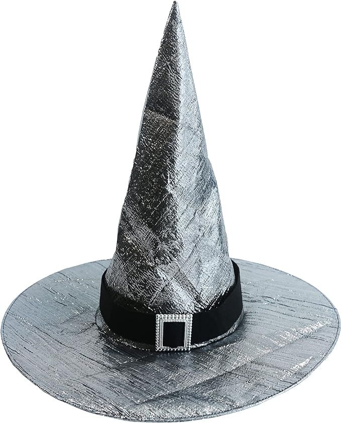 PerFest Trendy Halloween Hat. Metalic Silver Grey Hat for Halloween Dress-up | Amazon (US)