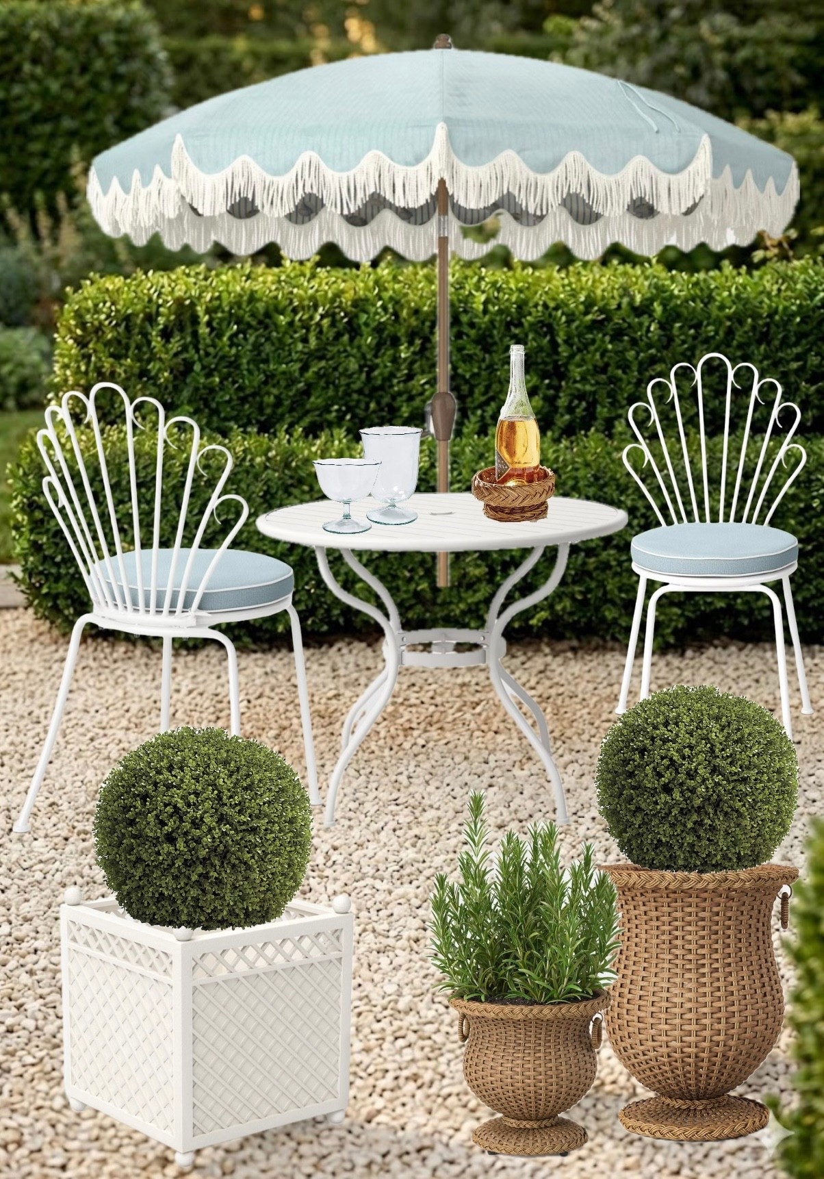Target outdoor bistro set 🤍 I ordered the white planters 😍 
