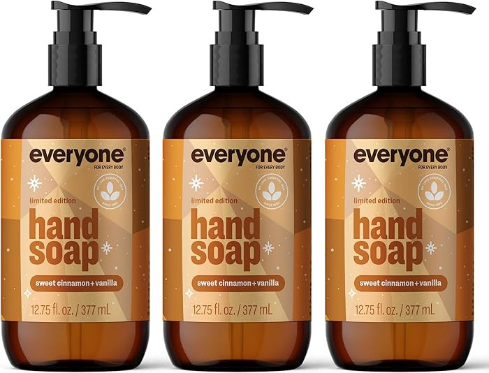 Everyone Liquid Hand Soap, 12.75 Ounce (Pack of 3), Sweet Cinnamon + Vanilla, limited edition, ma... | Amazon (US)