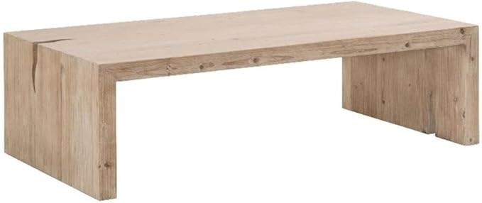 MAKLAINE Modern Transitional Wood Coffee Table in Smoke Gray | Amazon (US)