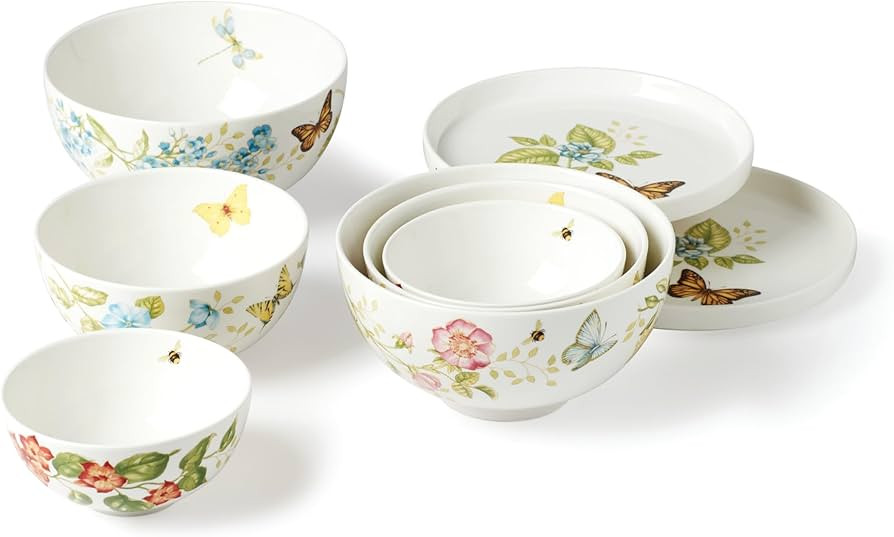 Lenox Butterfly Meadow Luna Nesting Dinnerware Set, 10.85 LB, Multi | Amazon (US)
